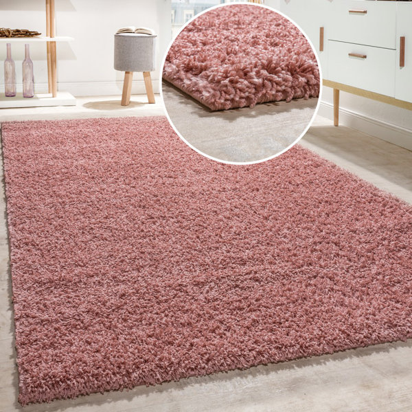 Ebern Designs Shag Rug Solid Colour Pastel Modern Area Rug For Living Room And Bedroom Wayfair.ca